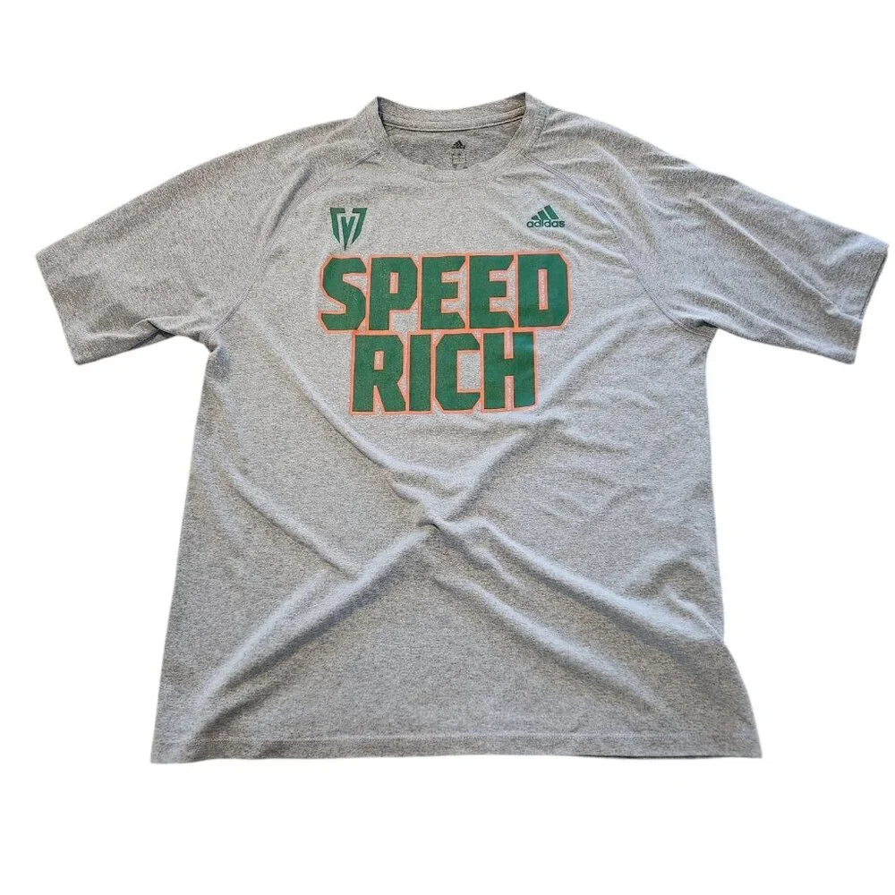 Adidas‎ Climalite Speed Rich T-Shirt Gray Florida State Champions Mens Large EUC
